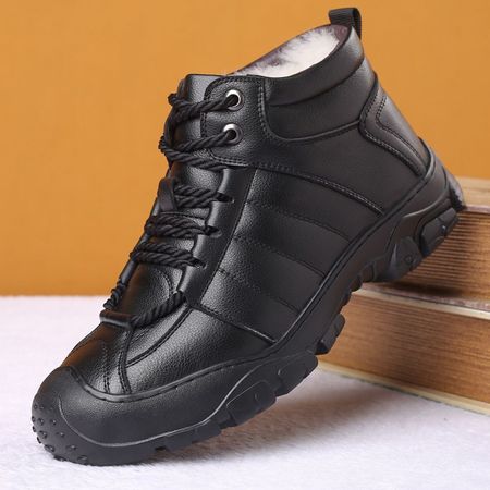 Warm Men's Cotton Shoes Outdoor Hiking Fleece Shoes